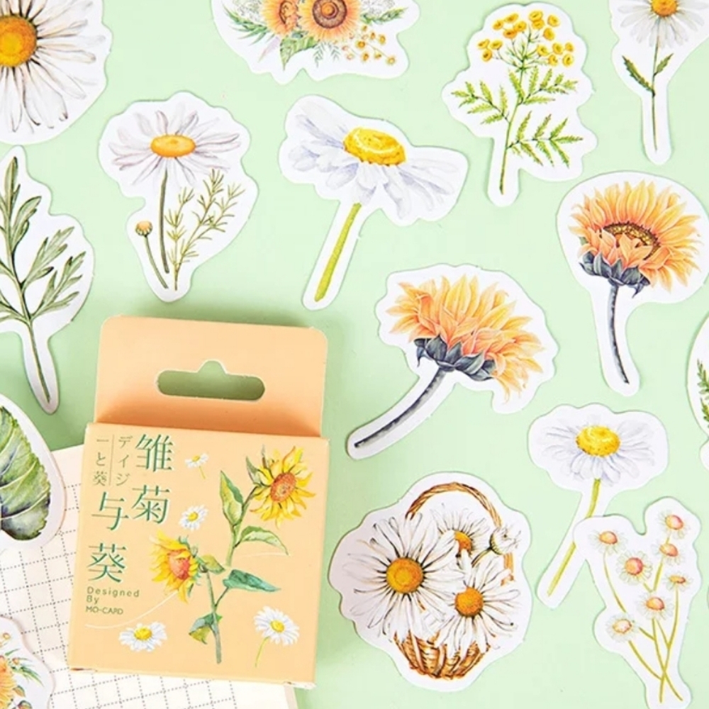 46PC FLORAL JOURNALING STICKERS